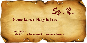 Szmetana Magdolna névjegykártya